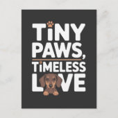 Dachshund Tiny Paws, Timeless Love Aankondigingskaart (Voorkant)