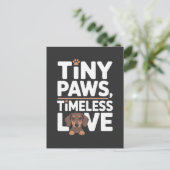 Dachshund Tiny Paws, Timeless Love Feestdagenkaart (Staand voorkant)