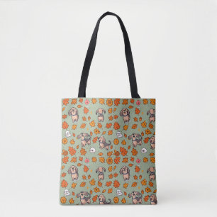 Dachshund Totetas Halloween Kawaii Schattige Hond Tote Bag