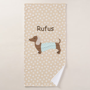 Dachshund Towel Custom Rufus Badhanddoek