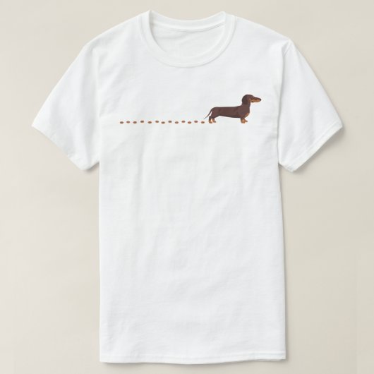 Dachshund Traces Dachshund Top T-Shirt (Design voorkant)