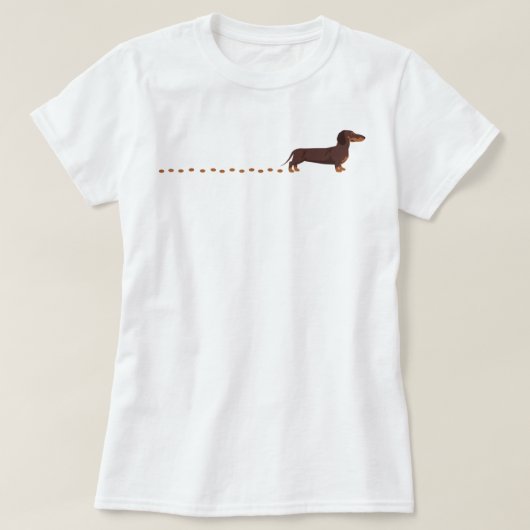 Dachshund Traces Dachshund Top T-Shirt (Design voorkant)