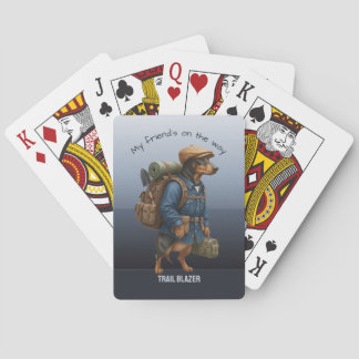 Dachshund Trail Blazer Hiker Adventurous Playing Pokerkaarten