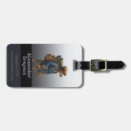 Dachshund Trail Blazer Hiker Personalized  Luggage Bagagelabel