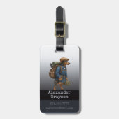 Dachshund Trail Blazer Hiker Personalized  Luggage Bagagelabel (Voorkant verticaal)
