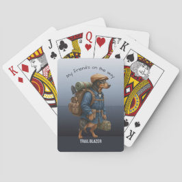 Dachshund Trail Blazer Wandelaar Avontuurlijk Spel Pokerkaarten