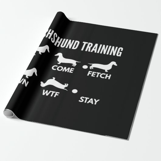 Dachshund Training Dachshund Dog Cadeaupapier (Uitgerold)