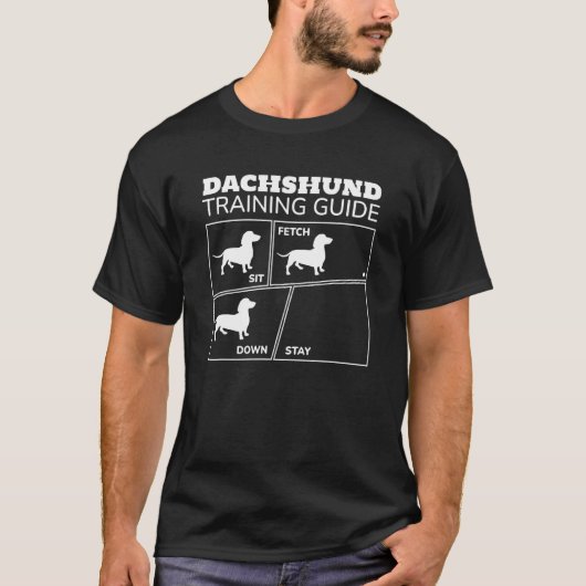 Dachshund Training Guide Dog Obedience Funny Dog C T-shirt (Voorkant)