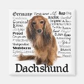 Dachshund Traits Magnet (Voorkant)