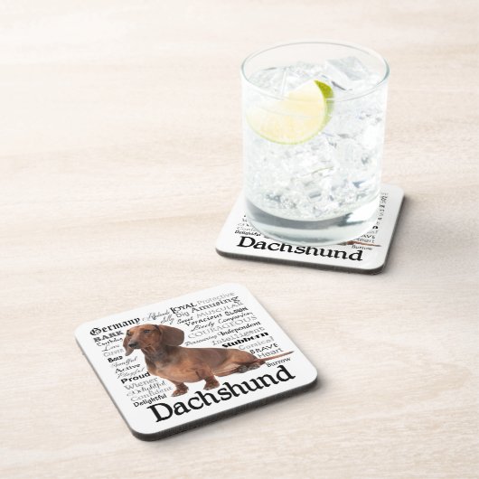 Dachshund Traits Onderzetters (Rechterzijde)