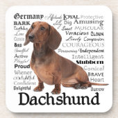 Dachshund Traits Onderzetters (Voorkant)