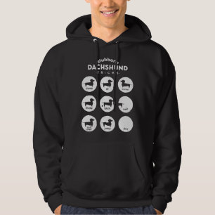 Dachshund Tricks Chart Stubborn Hoodie