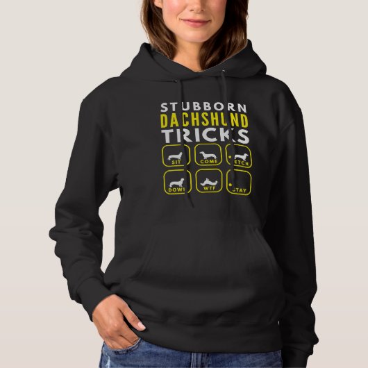 Dachshund Tricks Dog Training Hoodie (Voorkant)