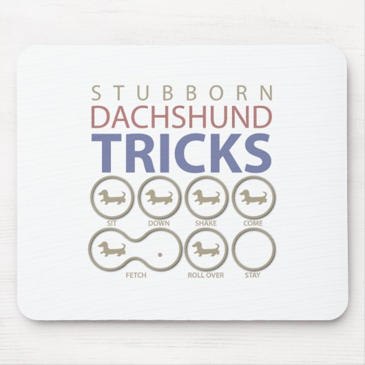 Dachshund Tricks, Funny Dog Jokes Muismat (Voorkant)