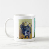 Dachshund Trio in de mok Petten (Links)