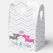 Dachshund Trouw Favorieten Doos voor Wiener Dog Bedankdoosjes (Geopend)