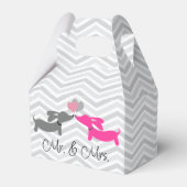 Dachshund Trouw Favorieten Doos voor Wiener Dog Bedankdoosjes (Voorkant Zijde)