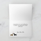 Dachshund Trouwgelukwensen Kaart (Binnen)