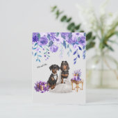 Dachshund Trouwkunst Briefkaart (Staand voorkant)