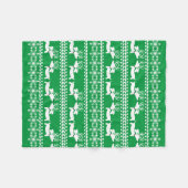 Dachshund Ugly Sweater Snowflakes Fleece Deken (Voorkant (Horizontaal))