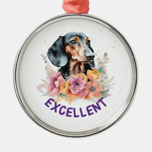 Dachshund Uitstekend Metalen Ornament