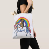 Dachshund Unicorn T shirt Girls Space Galaxy Rainb Tote Bag (Dichtbij)