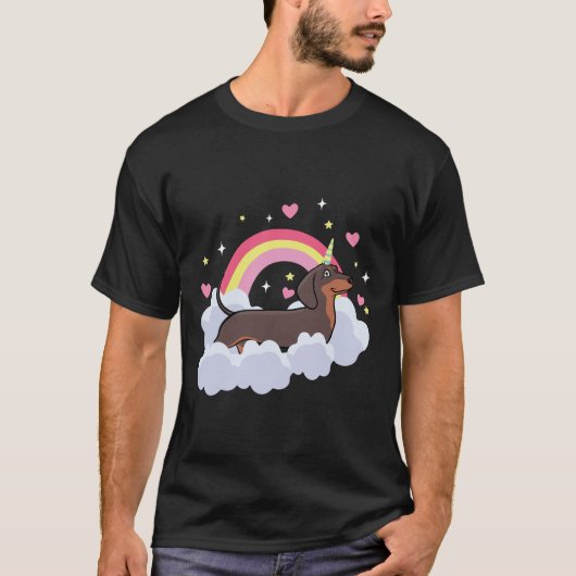 Dachshund Unicorn Wienercorn T-shirt (Voorkant)
