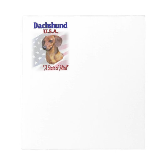 Dachshund USA Notitieblok (Voorkant)