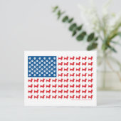 Dachshund USA Patriotic Flag Briefkaart (Staand voorkant)