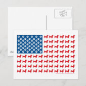 Dachshund USA Patriotic Flag Briefkaart (Voorkant / Achterkant)