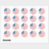 Dachshund USA Patriotic Flag Ronde Sticker (Vel)