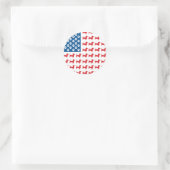 Dachshund USA Patriotic Flag Ronde Sticker (Tas)