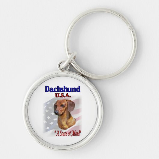 Dachshund USA Sleutelhanger (Voorkant)