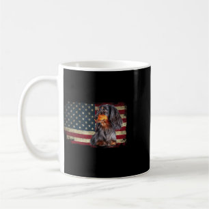 Dachshund Usa Vlag Patriottische Hondenliefhebbers Koffiemok