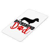 Dachshund Vader 4x6 Magneet (Linkerzijde)