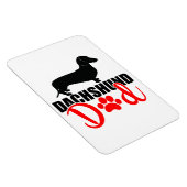 Dachshund Vader 4x6 Magneet (Rechterzijde)