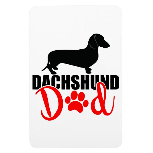 Dachshund Vader 4x6 Magneet (Verticaal)