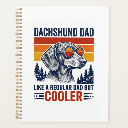 Dachshund vader als een gewone vader maar koeler s planner (Voorkant)