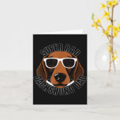 Dachshund vader grappige wiener hond vader kaart (Gele Bloem)