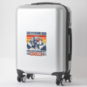 Dachshund vader zoals een gewone vader maar koeler sticker (Koffer)