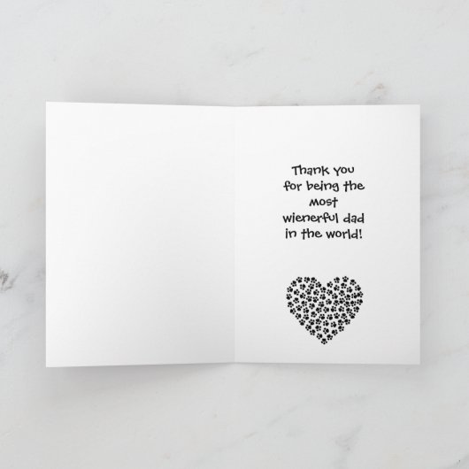 Dachshund Vaderdag Kaart (Binnen)