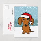 Dachshund Vakantie Schattige Huisdier Wiener Dog C Briefkaart (Voorkant / Achterkant)