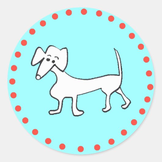 DACHSHUND VAKANTIE STICKERS (Voorkant)