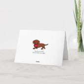 Dachshund Valentijn Cartoon Feestdagen Kaart (Achterkant)