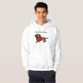 Dachshund Valentijn Cartoon Hoodie (Voorkant volledig)