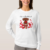 Dachshund Valentijn Cartoon T-shirt (Voorkant)