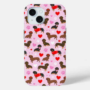Dachshund-Valentijn iPhone 15 Case