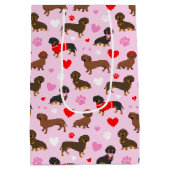 Dachshund-Valentijn Medium Cadeauzakje (Achterkant)