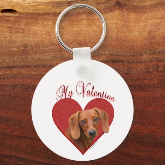 Dachshund-Valentijn Sleutelhanger (Achterkant)