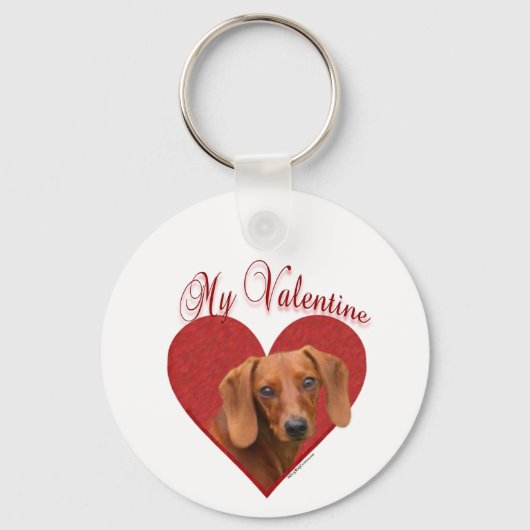 Dachshund-Valentijn Sleutelhanger (Achterkant)